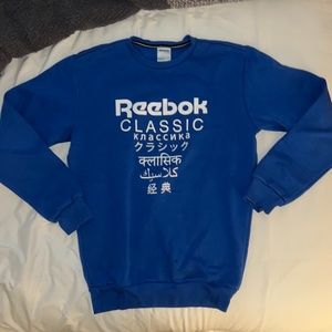 reebok crewneck, royal blue (size S)